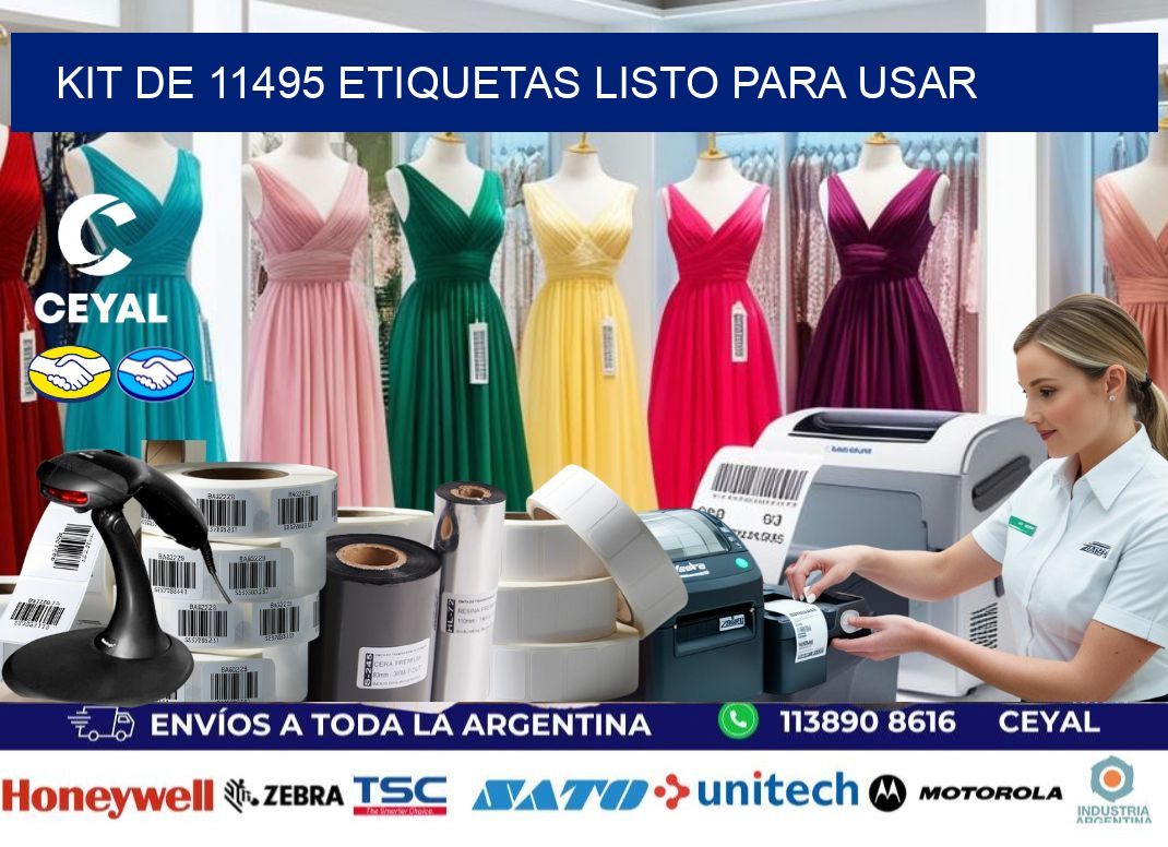 Kit de 11495 etiquetas listo para usar