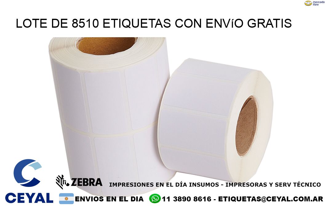 Lote de 8510 etiquetas con envío gratis
