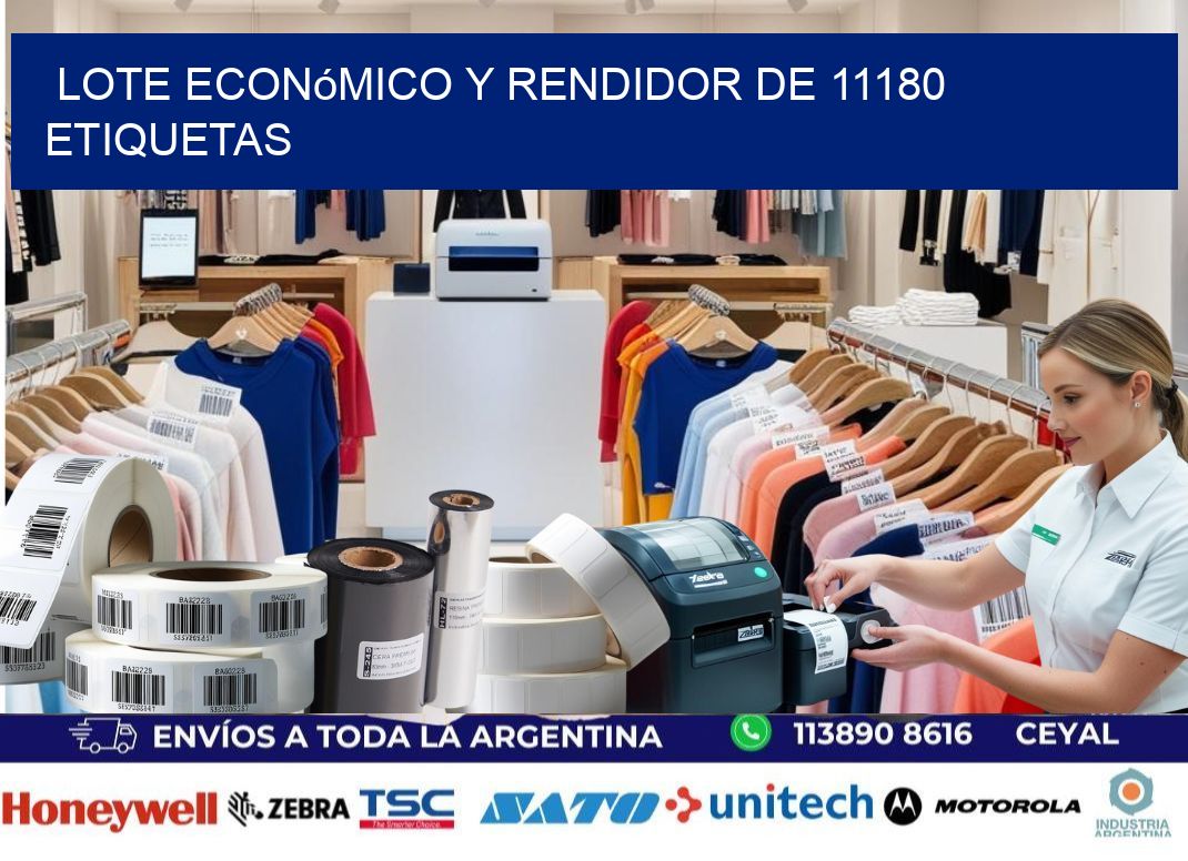 Lote económico y rendidor de 11180 etiquetas