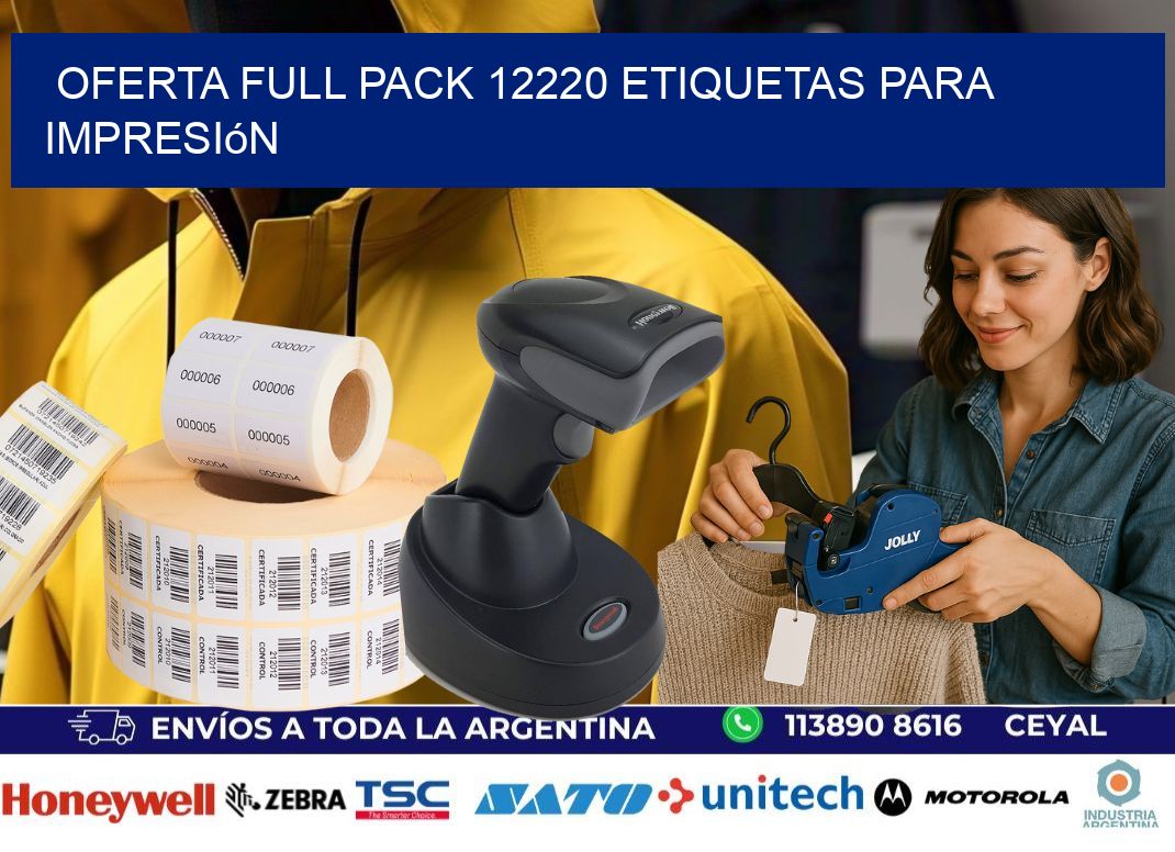 Oferta full pack 12220 etiquetas para impresión