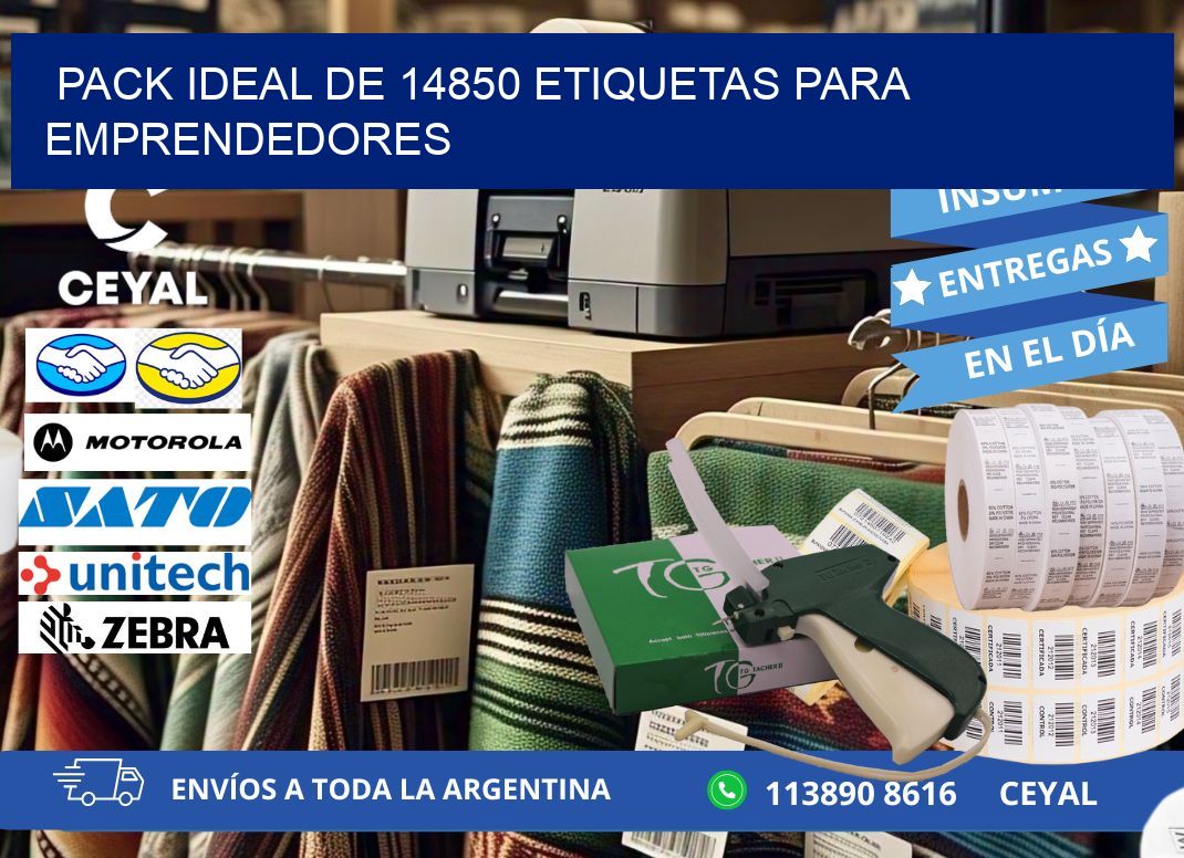 Pack ideal de 14850 etiquetas para emprendedores