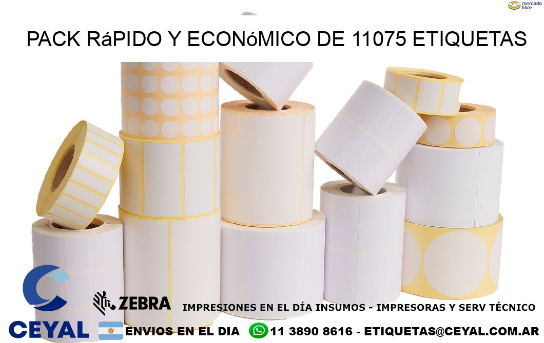 Pack rápido y económico de 11075 etiquetas