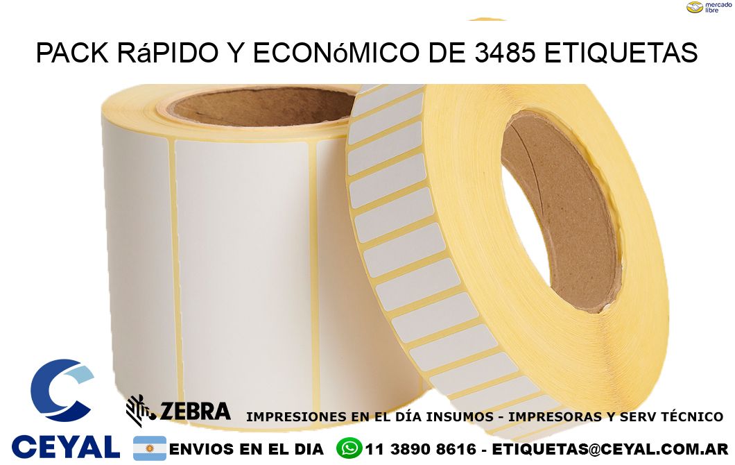Pack rápido y económico de 3485 etiquetas