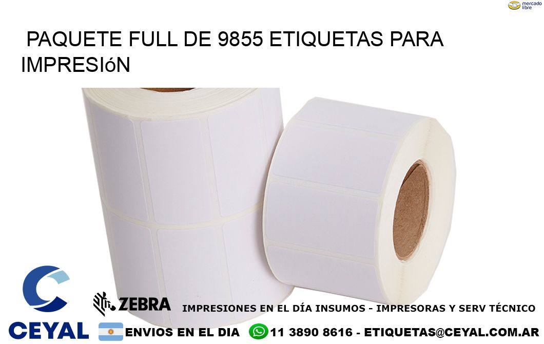 Paquete full de 9855 etiquetas para impresión