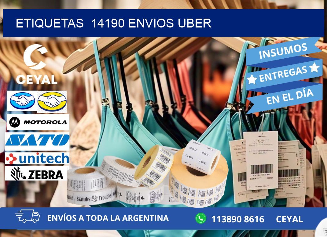 etiquetas  14190 ENVIOS UBER