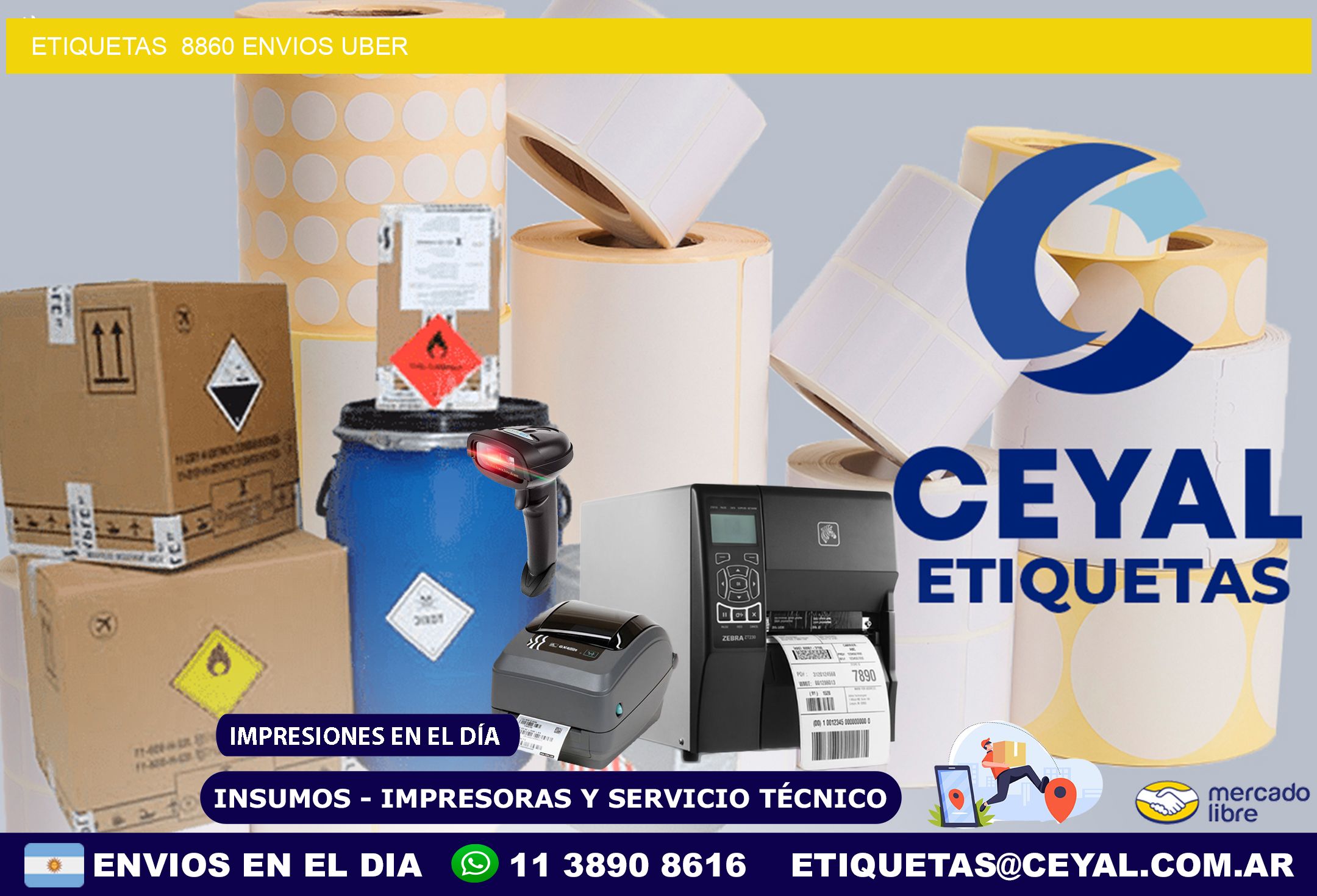 etiquetas  8860 ENVIOS UBER