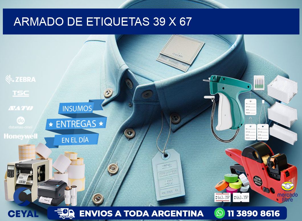 Armado de etiquetas 39 x 67