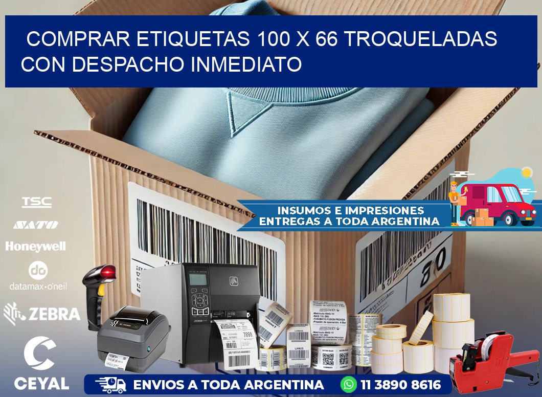 Comprar etiquetas 100 x 66 troqueladas con despacho inmediato
