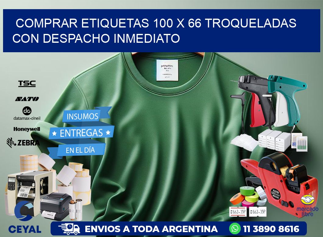Comprar etiquetas 100 x 66 troqueladas con despacho inmediato