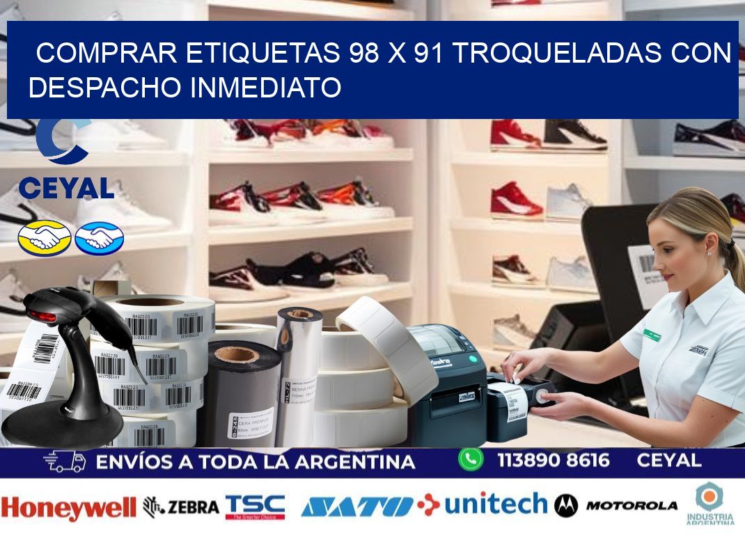 Comprar etiquetas 98 x 91 troqueladas con despacho inmediato