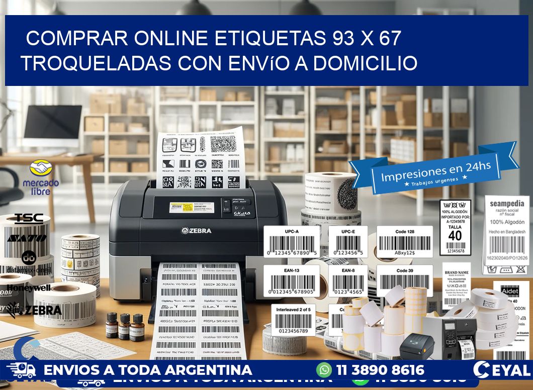 Comprar online etiquetas 93 x 67 troqueladas con envío a domicilio