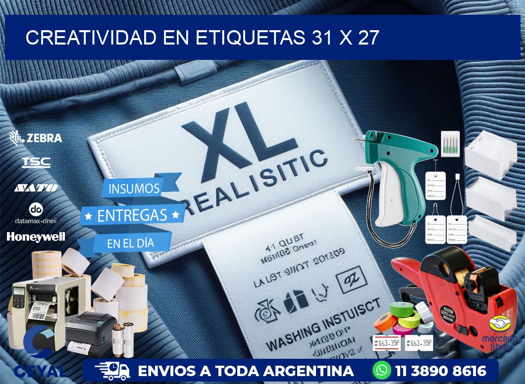 Creatividad en etiquetas 31 x 27