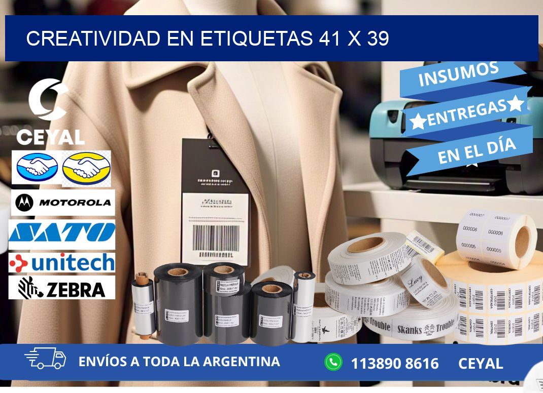 Creatividad en etiquetas 41 x 39