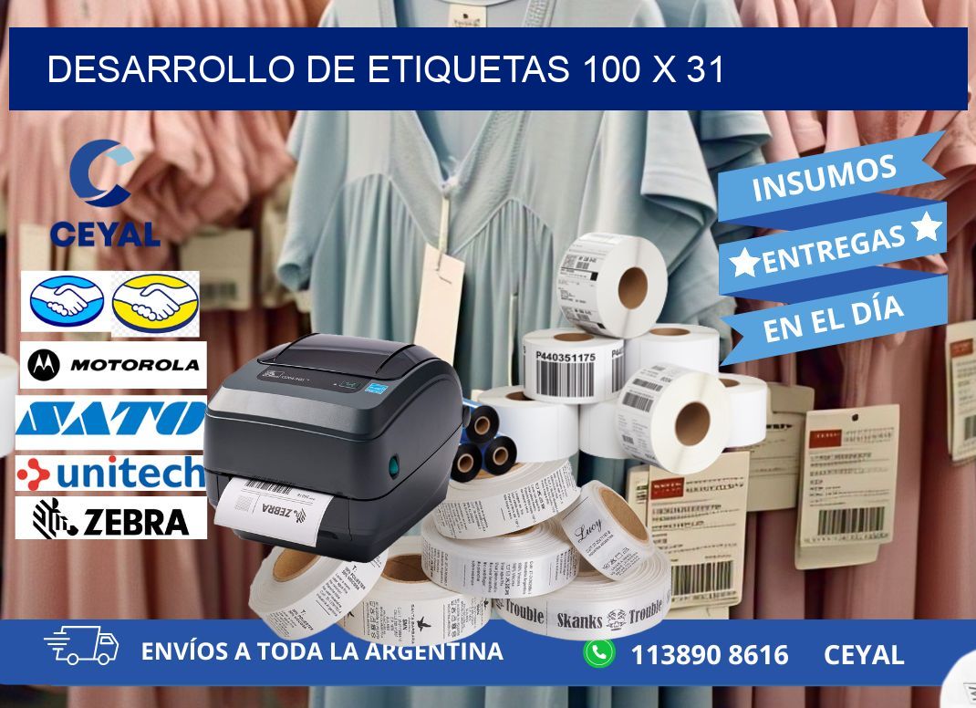 Desarrollo de etiquetas 100 x 31