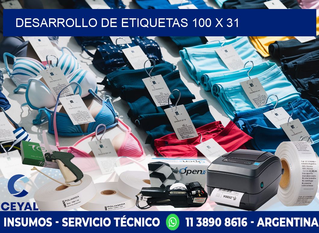 Desarrollo de etiquetas 100 x 31
