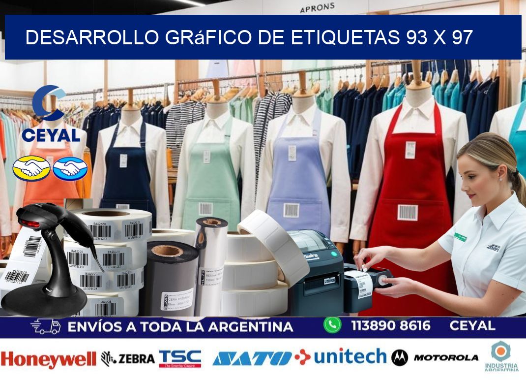 Desarrollo gráfico de etiquetas 93 x 97