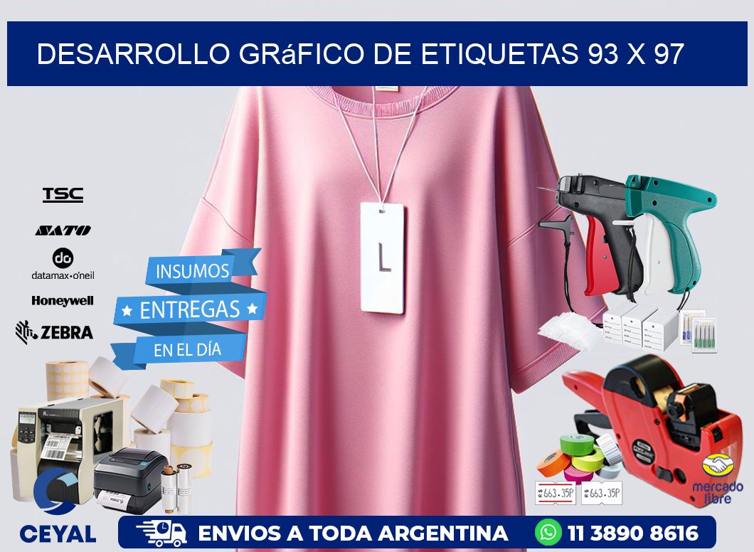 Desarrollo gráfico de etiquetas 93 x 97