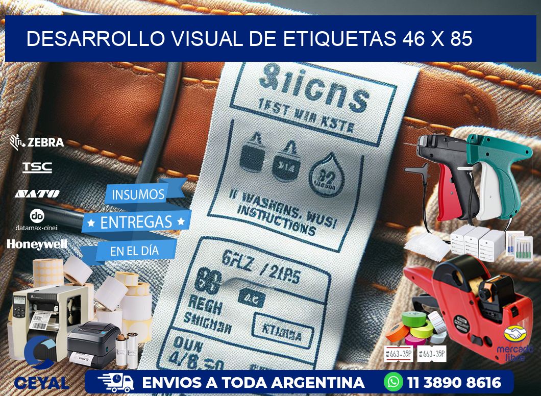 Desarrollo visual de etiquetas 46 x 85