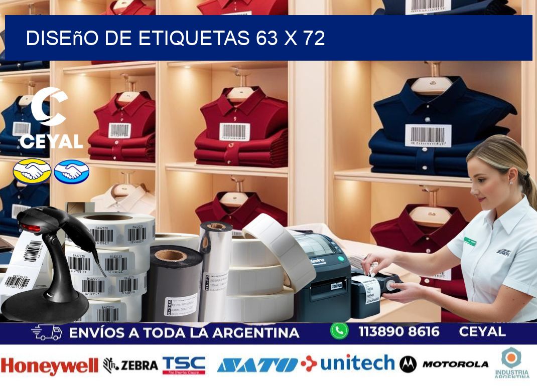 Diseño de etiquetas 63 x 72