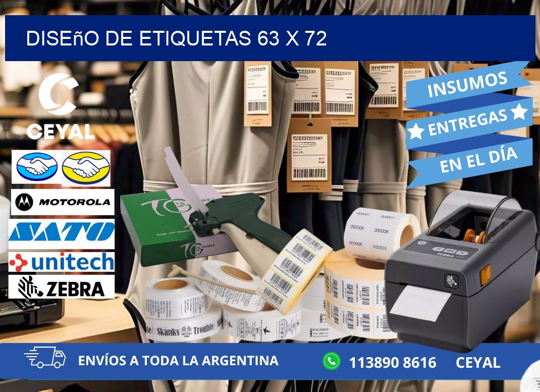 Diseño de etiquetas 63 x 72
