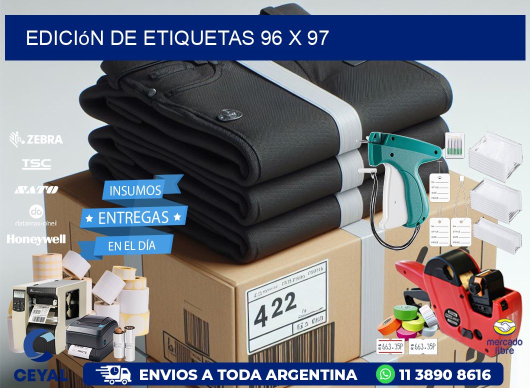 Edición de etiquetas 96 x 97