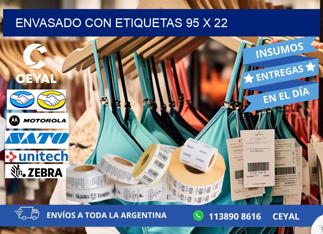 Envasado con etiquetas 95 x 22