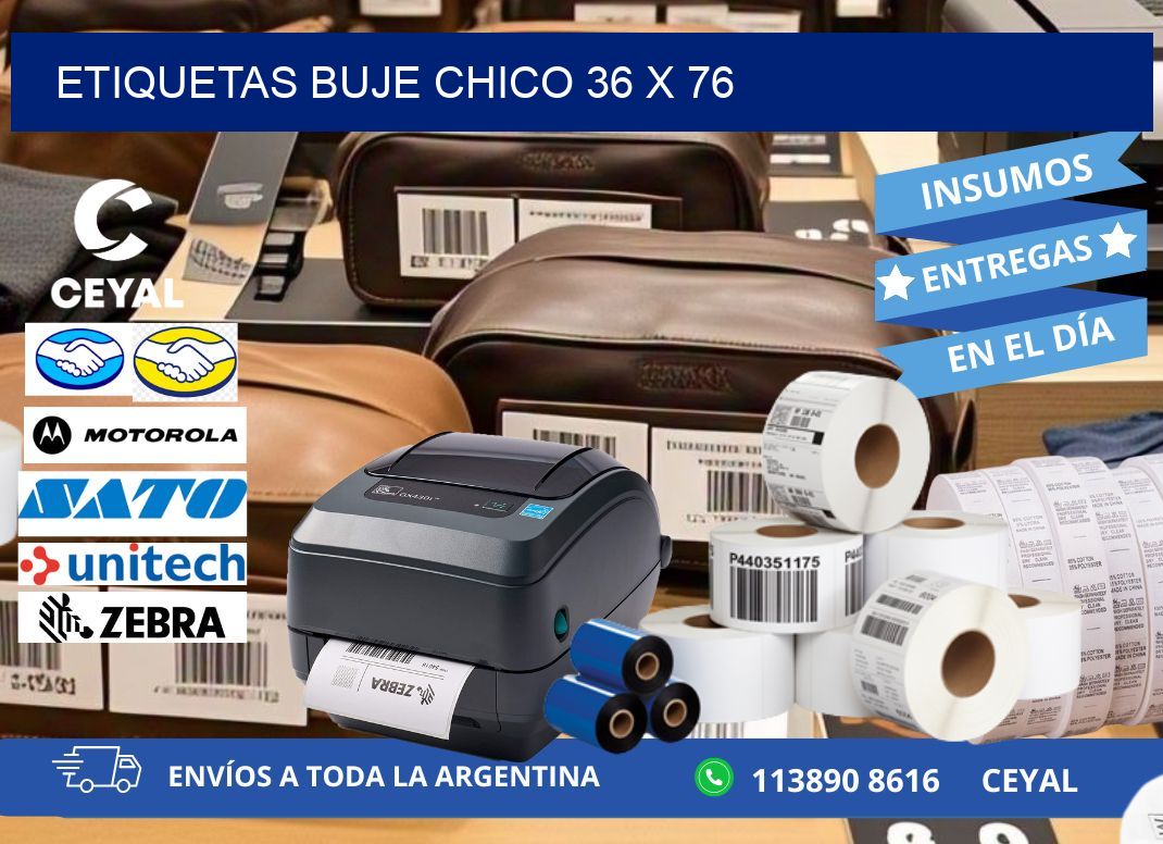 Etiquetas buje chico 36 x 76