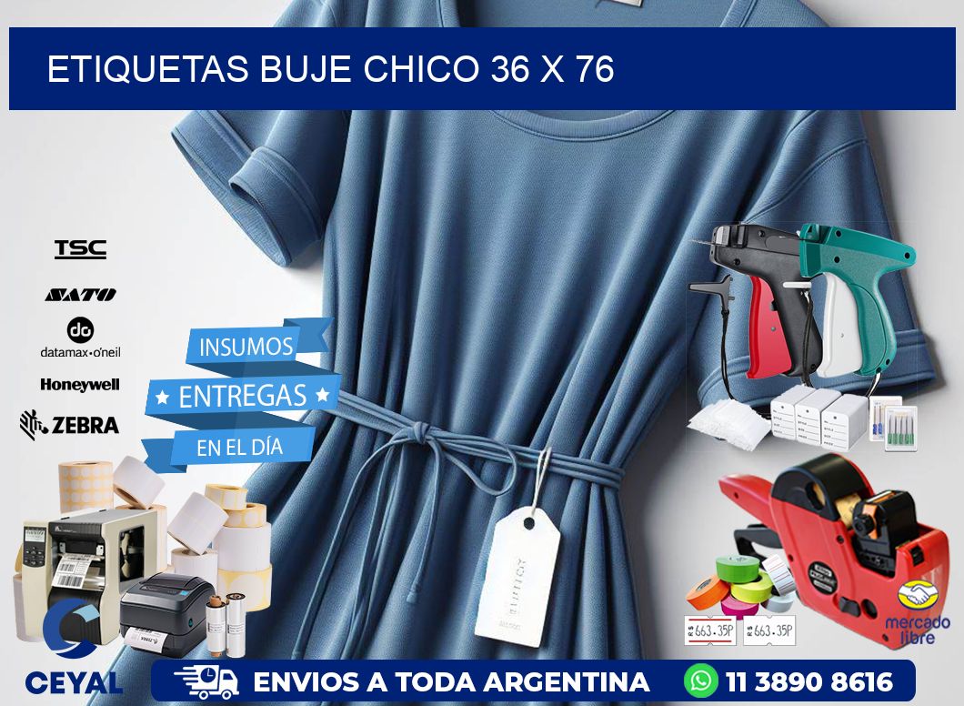 Etiquetas buje chico 36 x 76
