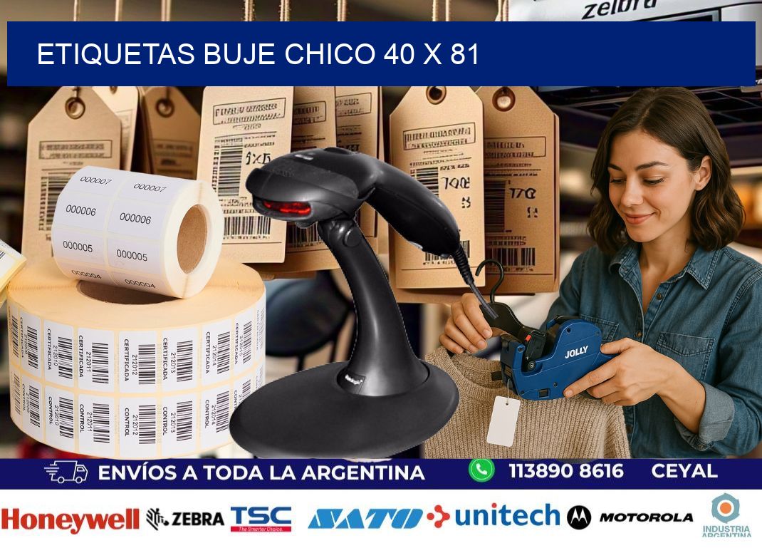 Etiquetas buje chico 40 x 81