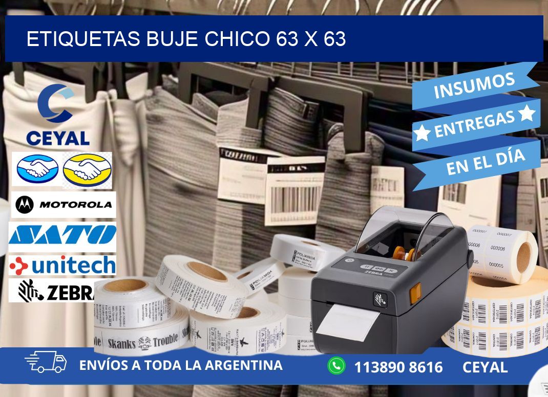 Etiquetas buje chico 63 x 63