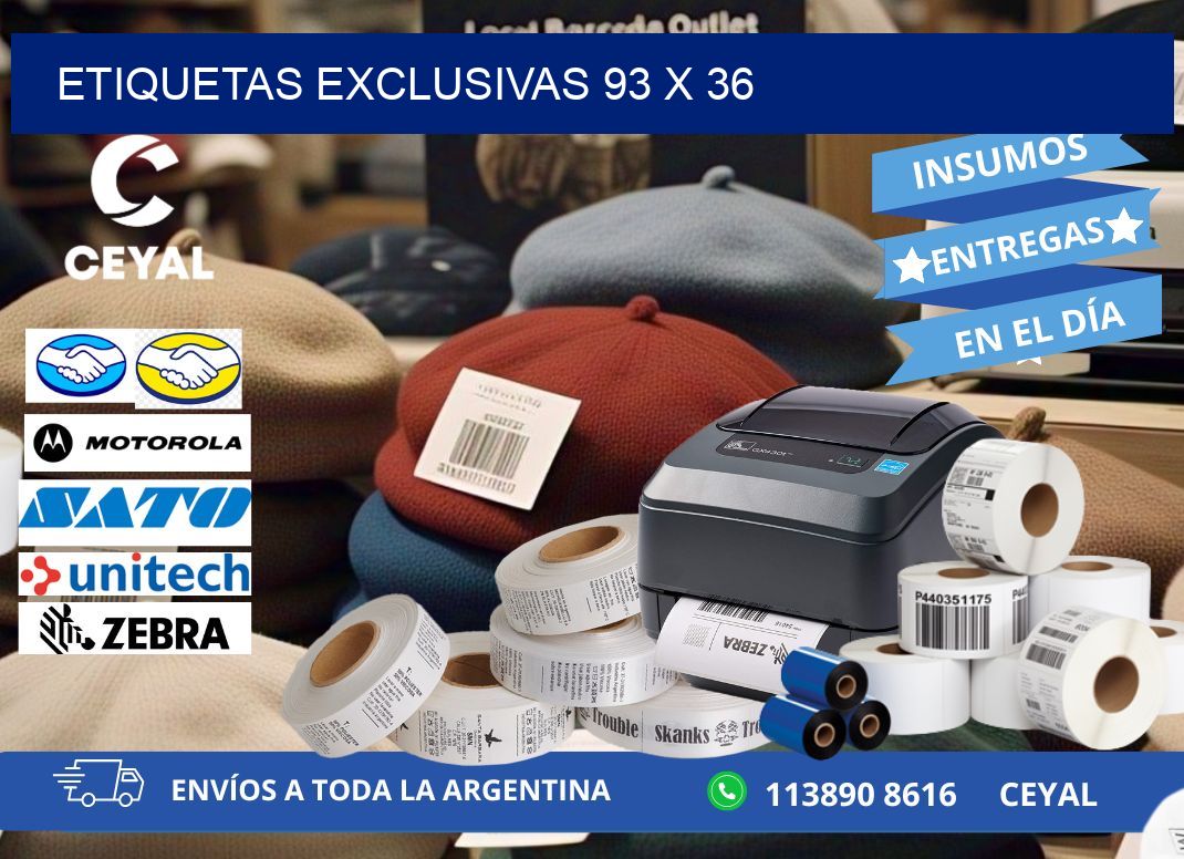 Etiquetas exclusivas 93 x 36