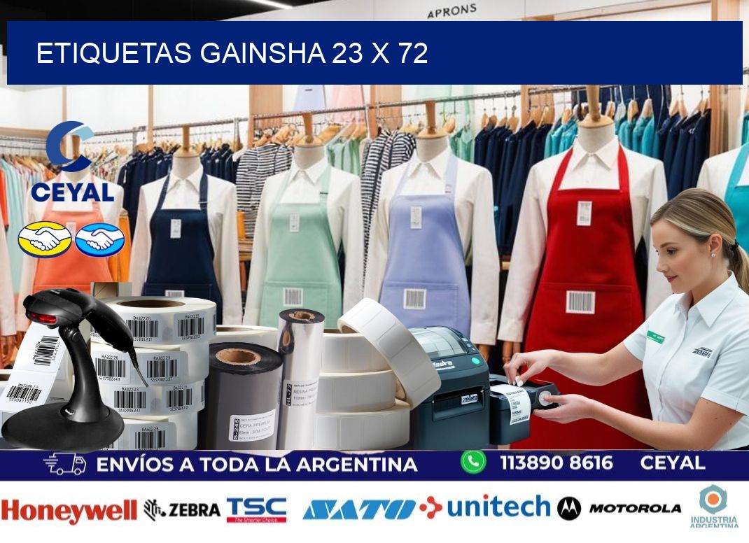 Etiquetas gainsha 23 x 72