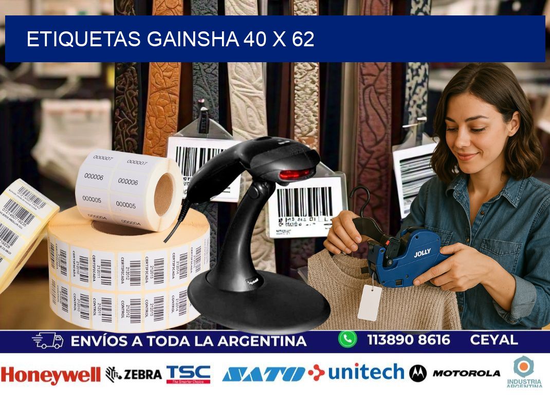 Etiquetas gainsha 40 x 62