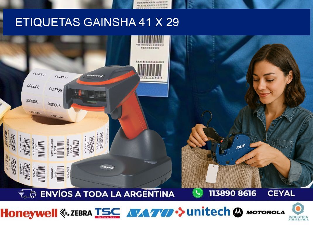 Etiquetas gainsha 41 x 29