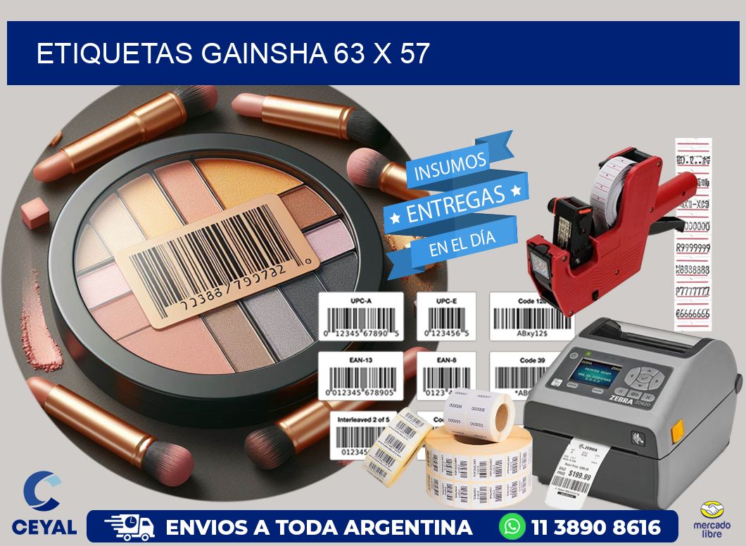 Etiquetas gainsha 63 x 57