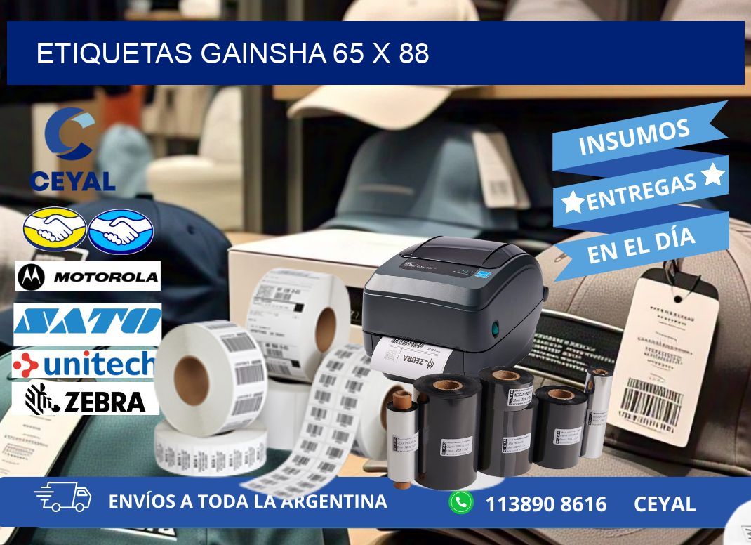 Etiquetas gainsha 65 x 88