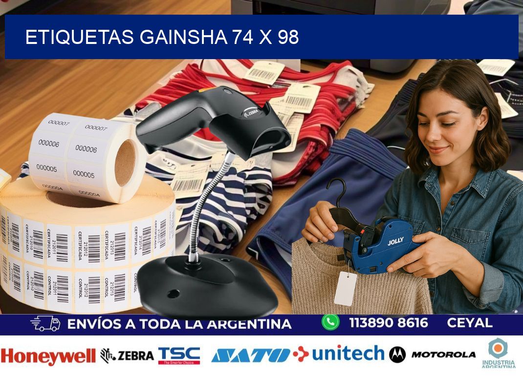 Etiquetas gainsha 74 x 98