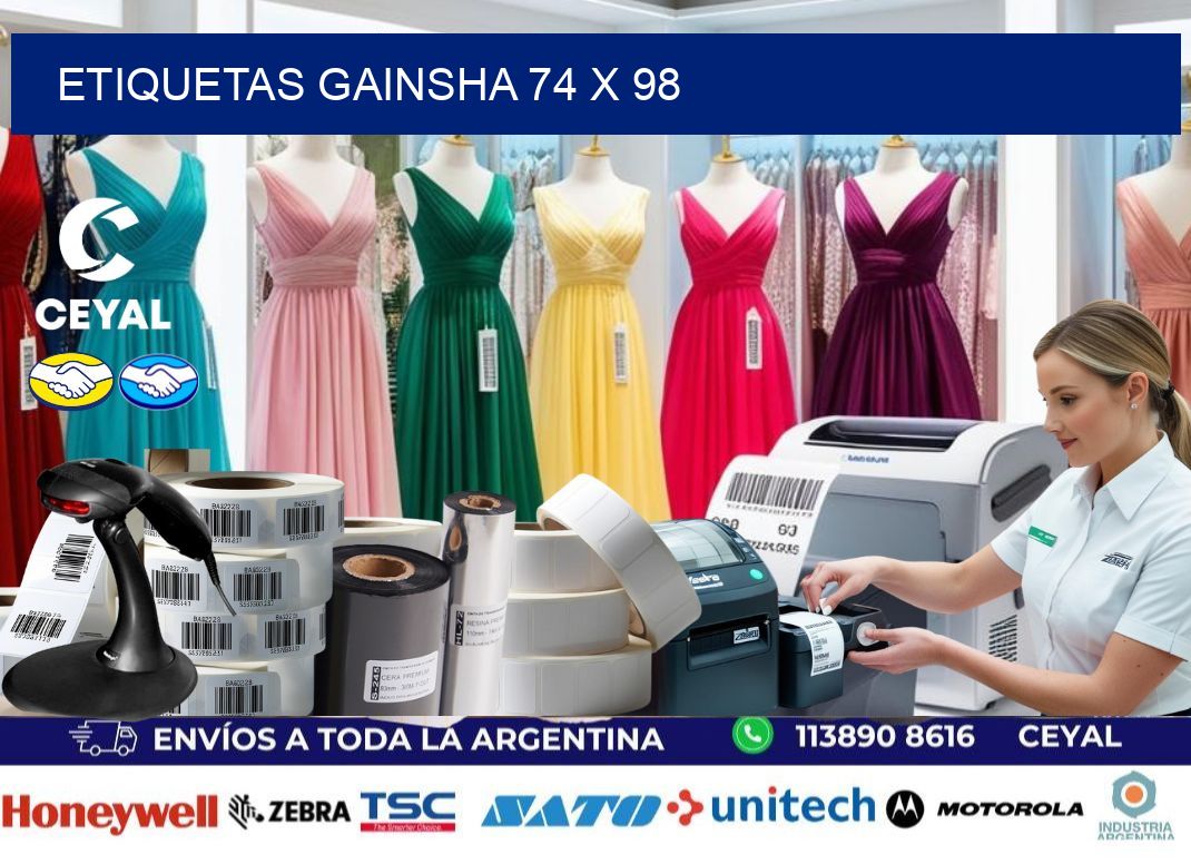Etiquetas gainsha 74 x 98