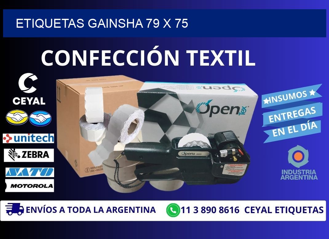 Etiquetas gainsha 79 x 75