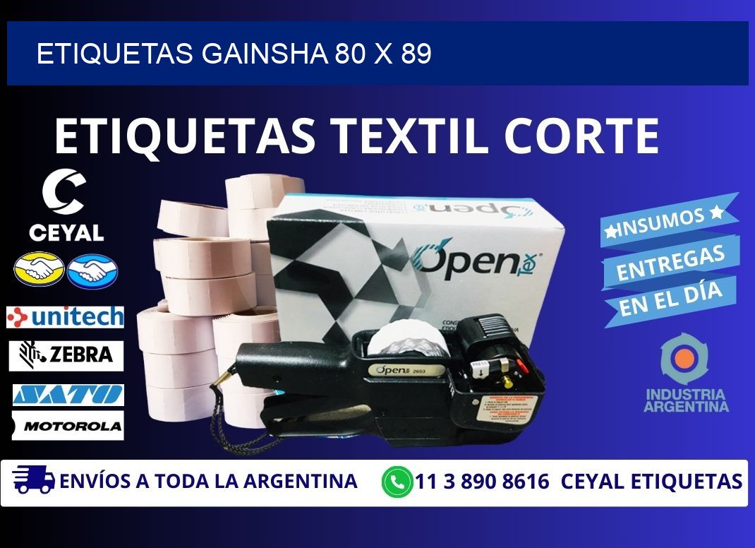 Etiquetas gainsha 80 x 89
