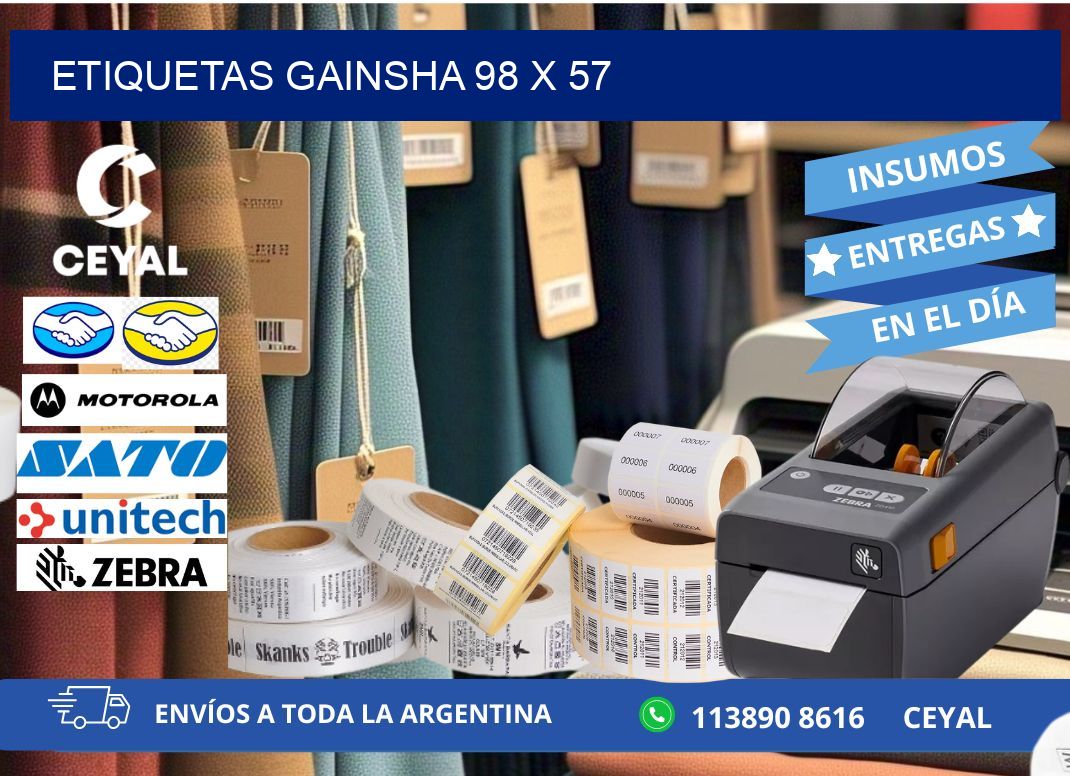 Etiquetas gainsha 98 x 57