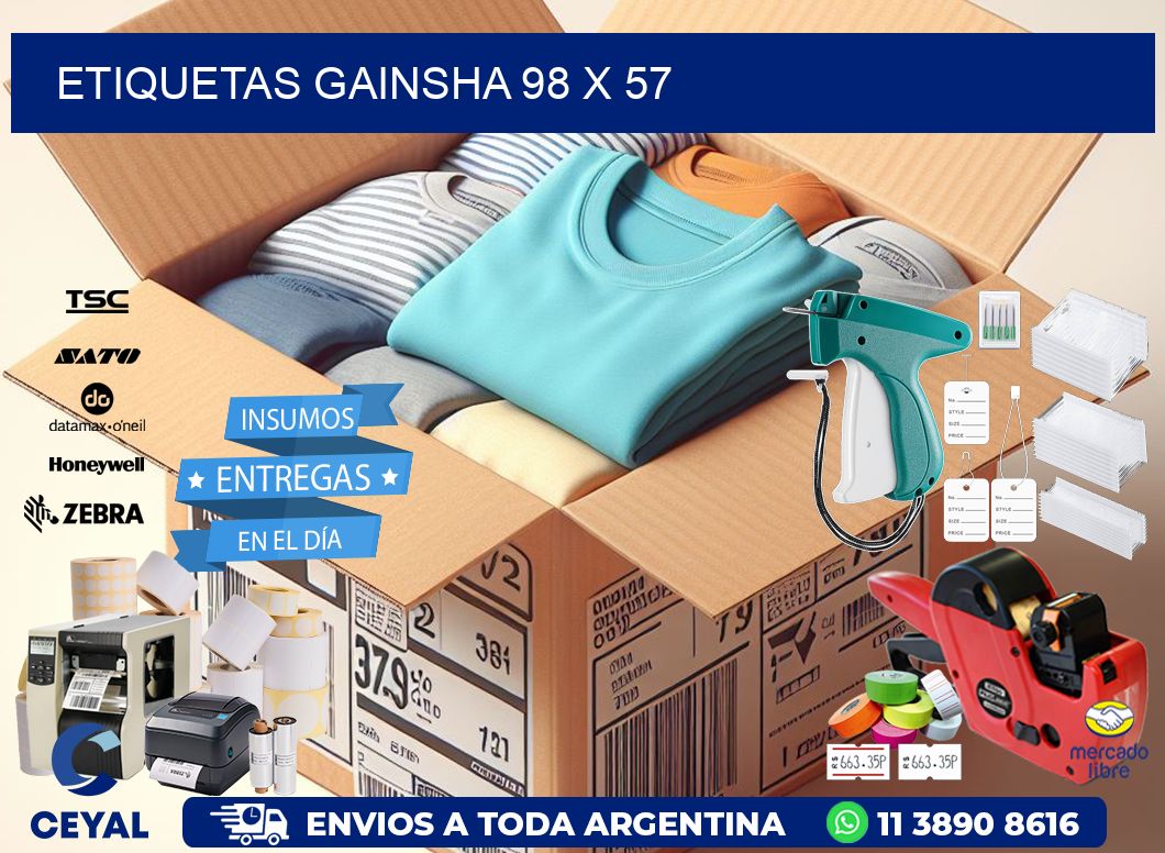 Etiquetas gainsha 98 x 57
