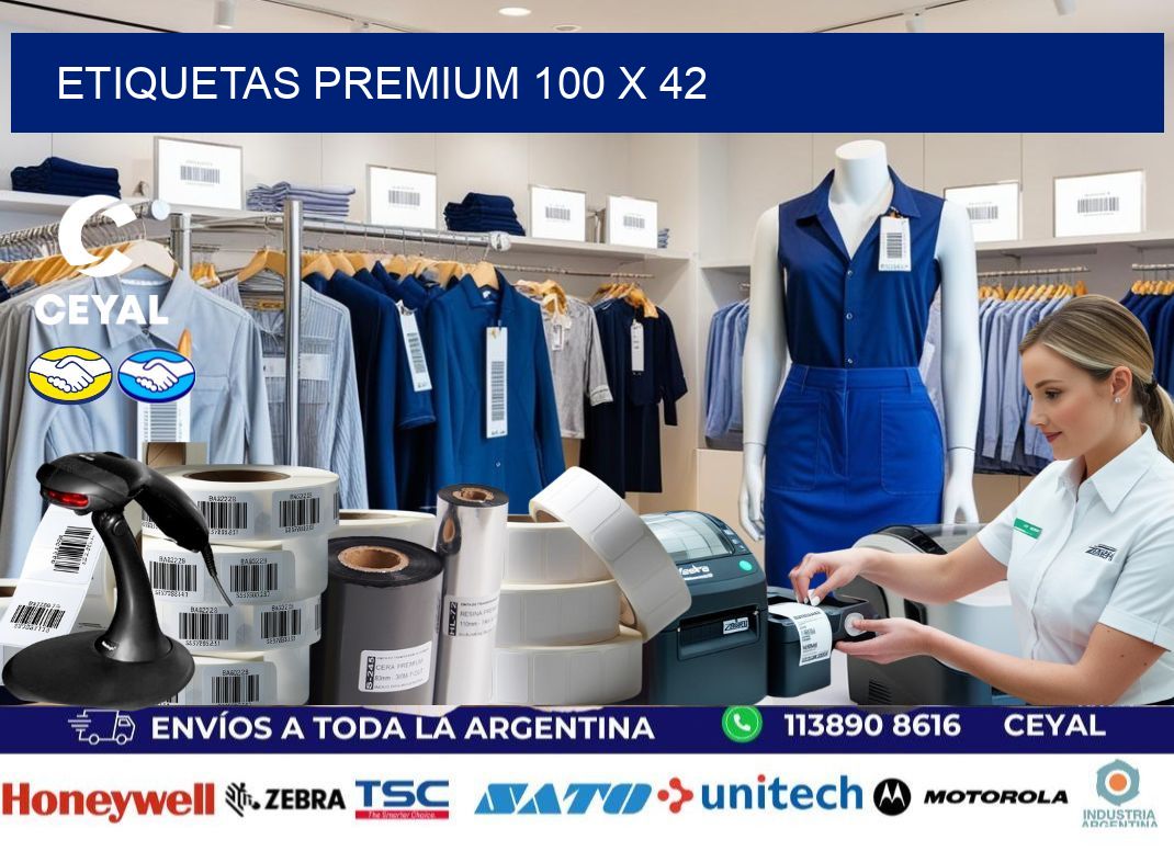 Etiquetas premium 100 x 42