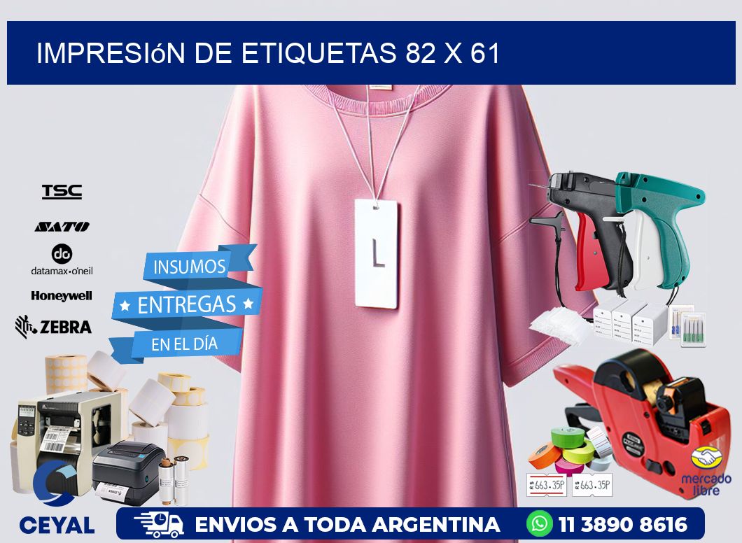 Impresión de etiquetas 82 x 61