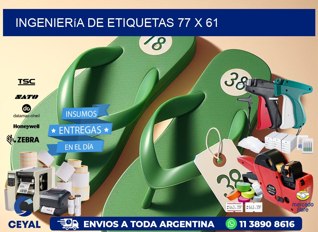 Ingeniería de etiquetas 77 x 61
