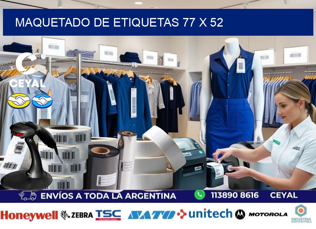 Maquetado de etiquetas 77 x 52