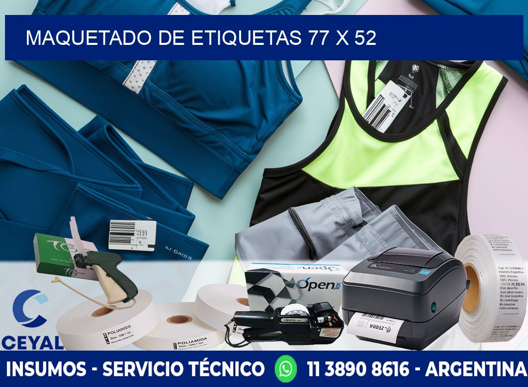 Maquetado de etiquetas 77 x 52