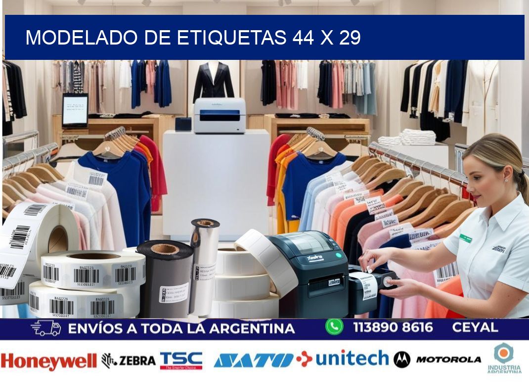 Modelado de etiquetas 44 x 29