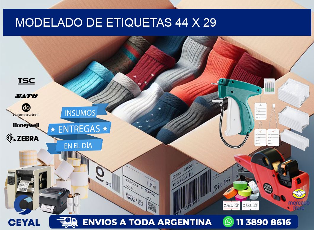 Modelado de etiquetas 44 x 29