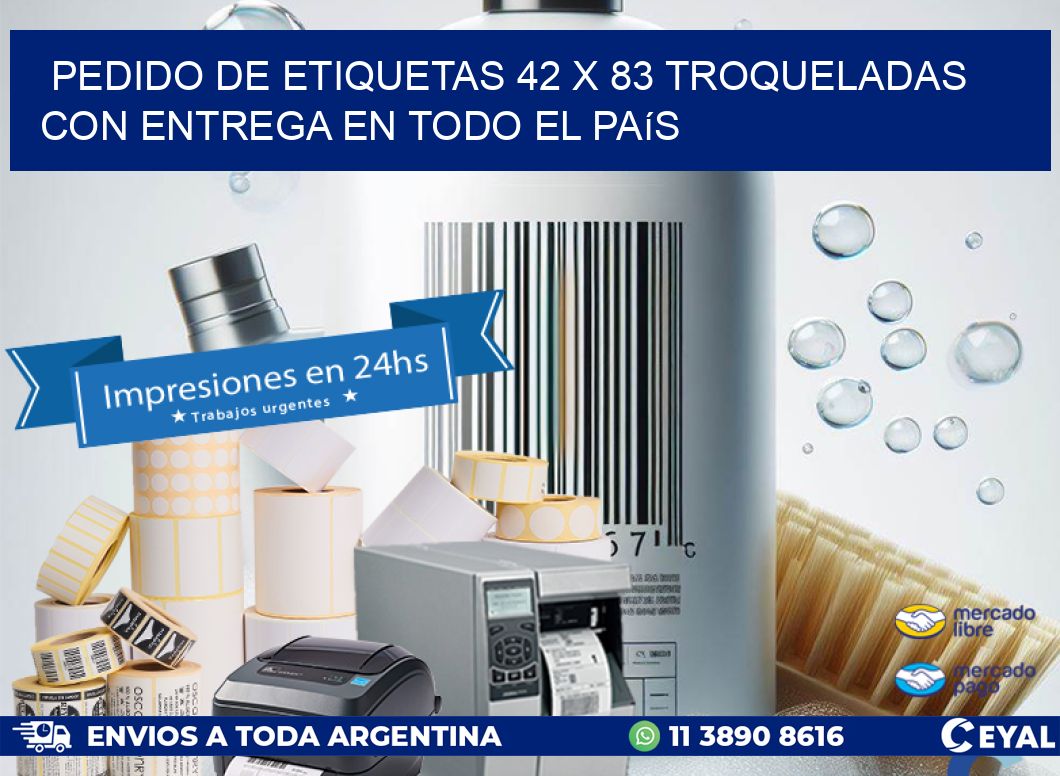 Pedido de etiquetas 42 x 83 troqueladas con entrega en todo el país